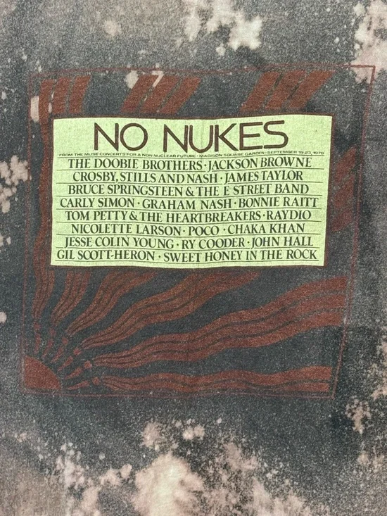 Vintage 1979 The Doobie Brothers No Nukes Tom Petty Men’s S Custom T-Shirt RARE - Picture 4 of 4